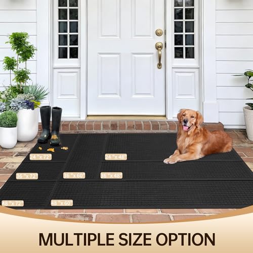 3'x4' Front Door Mat Indoor Outdoor Entrance Heavy Duty Waterproof