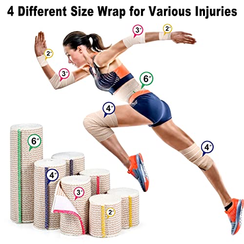 Premium Elastic Bandage Wrap (6 Count)