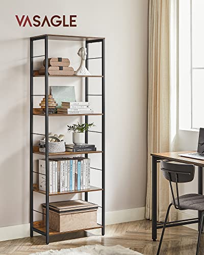6 Tier Bookshelf with Steel Frame
