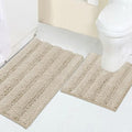 2 Piece Bathroom Rug Set with Toilet Mat (7.22 Sq Ft)