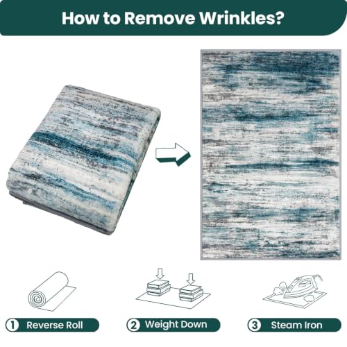 Modern Runners for Hallways 2x12 Washable Rug Runner Blue