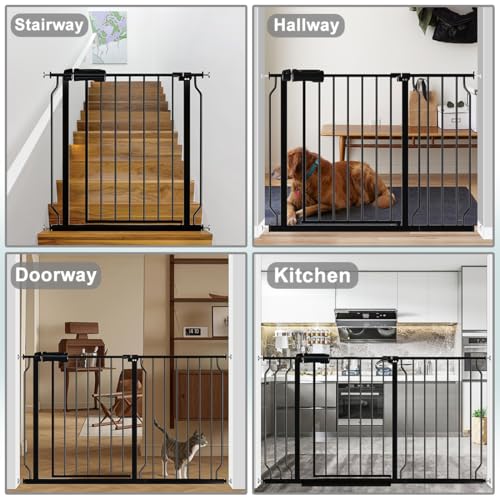 76.3 81.1 Inch Extra Wide Baby Gate for Stairs Doorways No Drill