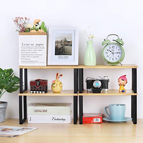 Bamboo Cabinet Organizer Shelf (4 Count)