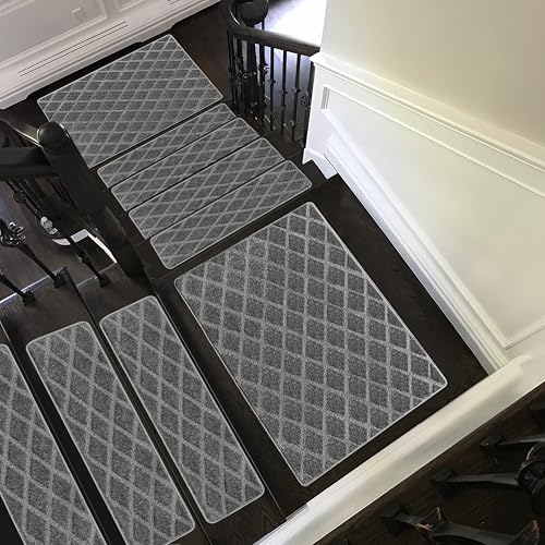 Carpet Stair Treads for Wooden Steps 8 x 30 Inch 14 pcs (23.4 Sq Ft)
