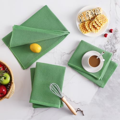 100% Cotton Oversized Waffle Weave Kitchen Towels 4 (4 Count)