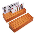 Card Holders for Playing Cards Deck Holder Stand Wooden Card Holder for Kids Canasta Holder for Adults Seniors Crowns Uno Poker Games Set of 2 (2 Count)