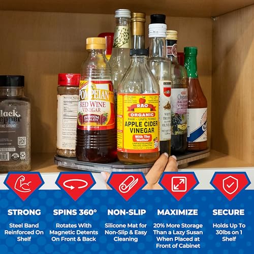 1 Tier Lazy Susan Organizer for Cabinet