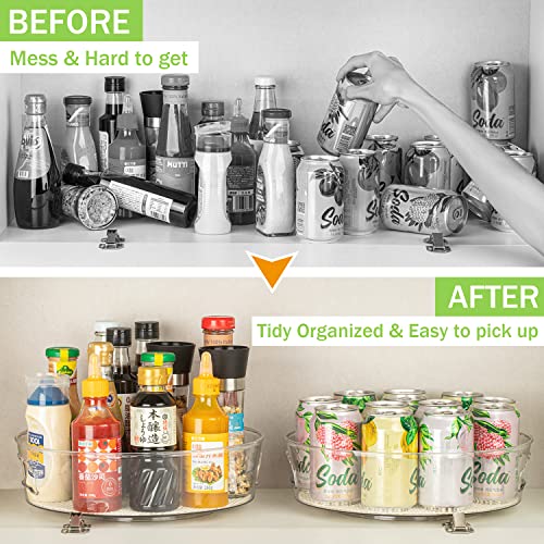 3 Pack Lazy Susan Organizer for Pantry Storage with Non (3 Count)