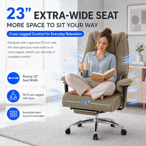 DJ.Wang Big and Tall Office Chair 400lbs