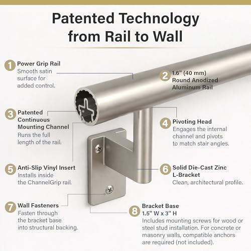 Champagne 13ft Flush Handrail Kit