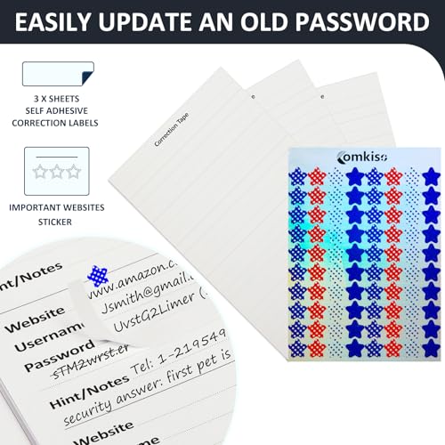 Password Book with Individual Alphabetical Tabs Laminated