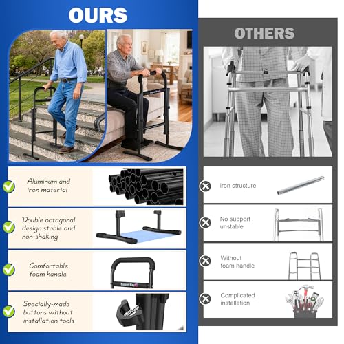 2-in-1 Stair Assist Cane & Standing Aid for Seniors