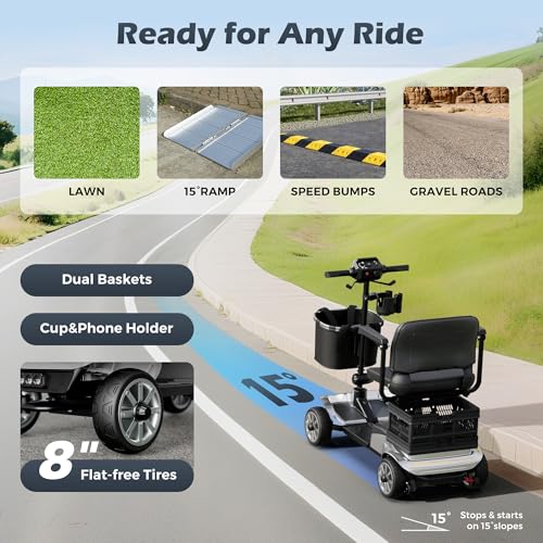 Mobility Scooter for Adults with Spare Battery