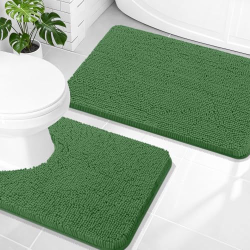 Chenille Bathroom Rugs Sets 2 Piece (7.5 Sq Ft)