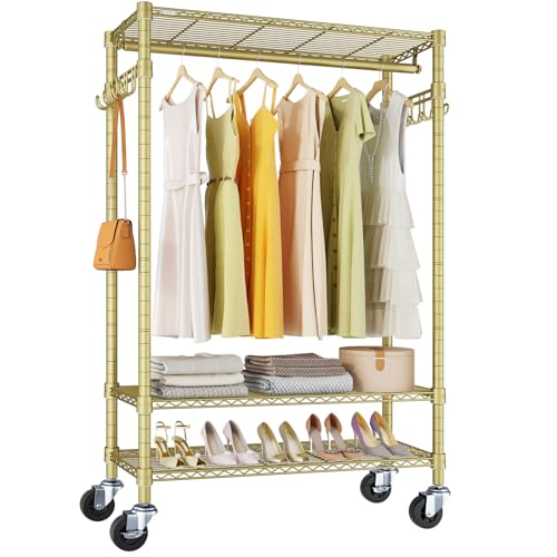 R3 Portable Closet for Hanging Clothes Rolling Clothes Rack