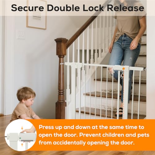 29.5 46" Magnetic Baby Gate for Stairs (2 Count)