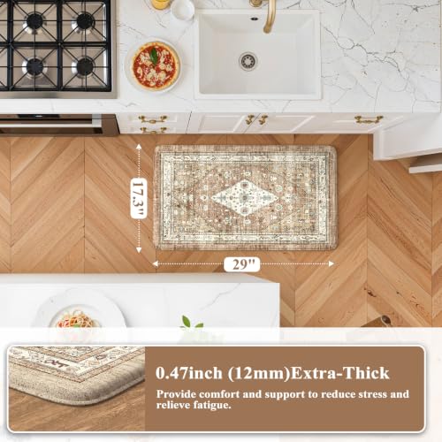 Cushioned Anti Fatigue Kitchen Mats Washable Sink Rug (2 Count)