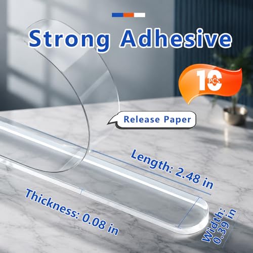 Clear Silicone Furniture Pads 10PCS Cabinet Bumpers Protection (10 Count)