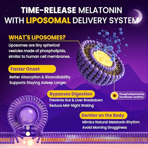 Liposomal Extended Release Melatonin 30mg Sleep Aids Supplement Pills 240ct (240 Count)