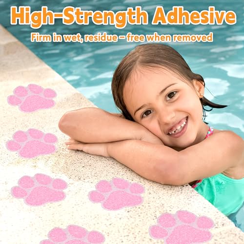 20PCS Dog Paw Non Slip Bathtub Stickers with Scraper