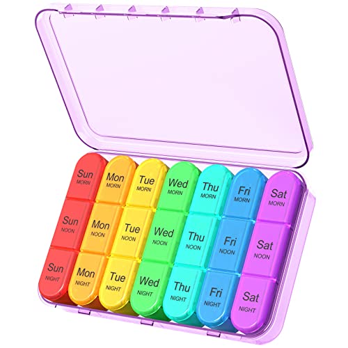 Weekly Pill Organizer 3 Times a Day