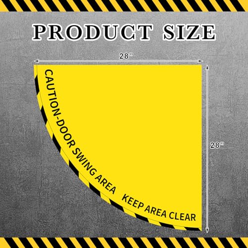 1 Pack Door Swing Caution Floor Sign for Safety Warning Door Swing Area Keep Area Clear Floor Signs Vinyl Non Slip Surface