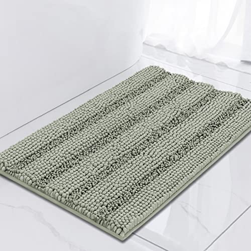Luxury Chenille Bath Rug for Bathroom Rugs Extra Absorbent Bath Mat Non Slip Microfiber Shower Rug for Bathroom Microfiber Shaggy Carpet Rug Size