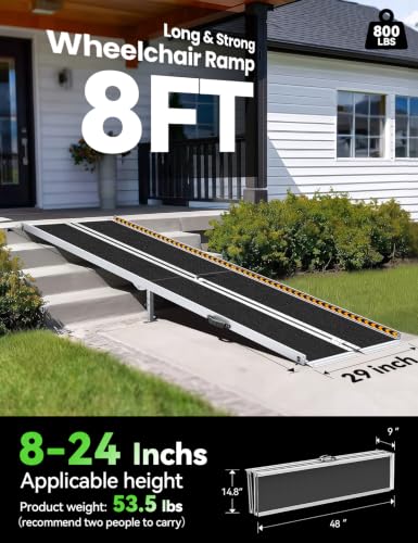 8FT Wheelchair Ramp with Support Legs