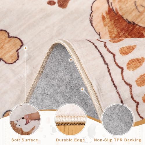 6x9 Washable Dog Area Rug for Living Room Non Slip (54 Sq Ft)