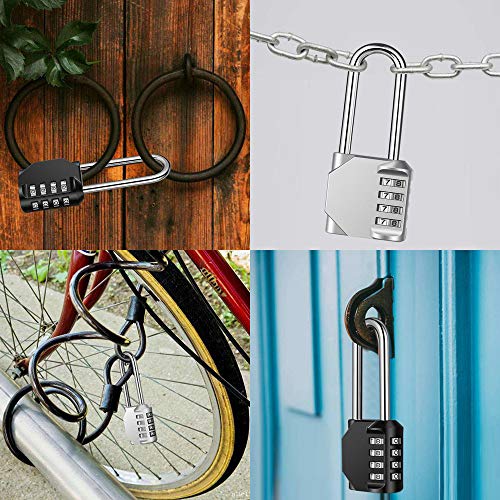 2 Pack disecu 2.6 Inch Long Shackle Combination Lock (2 Count)