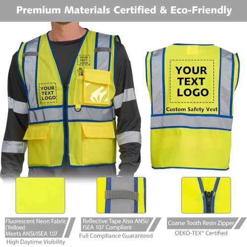 Royal Blue Hi Vis Vest Reflective