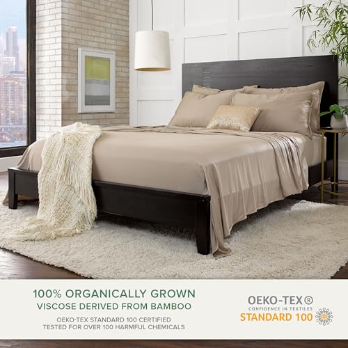 Twin Sheets Genuine 100% Organic Viscose Derived from Bamboo Bed Sheet Set