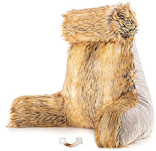 Medium Ultra Rare Baby Amber Fox Fabulous Faux Fur Backrest