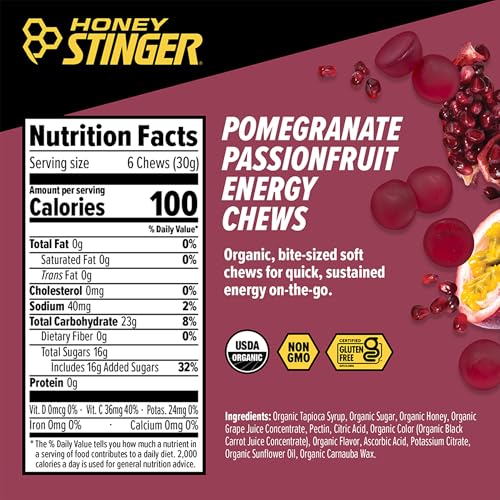 Organic Pomegranate Passionfruit Energy Chew (12 Count)