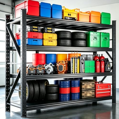 10 Sets Garage Shelving 70.87" Wide Heavy Duty Storage Shelves Units