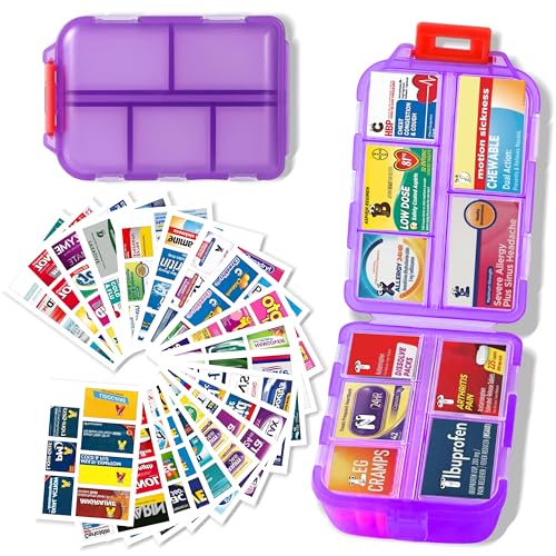 Large Pill Organizer with 161 Medicine Labels