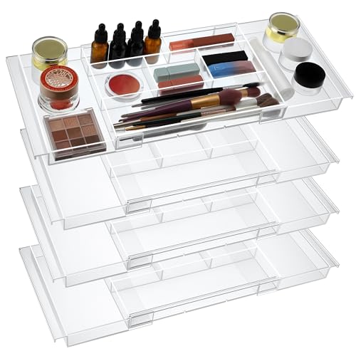 4pack Shallow Expandable Drawer Organizer (4 Count)
