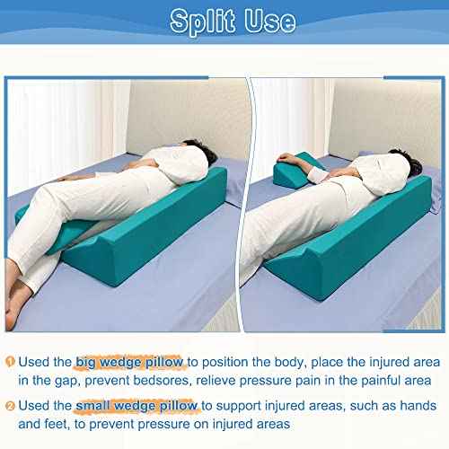 Bedsore Turning Wedge Pillow Side Sleeping Body Positioning Anti Bed Sores Treatment Bedridden Elderly Patient Foam Cushion Prevent Pressure Ulcer Incline Wedge Medical Nursing Care After Surgery