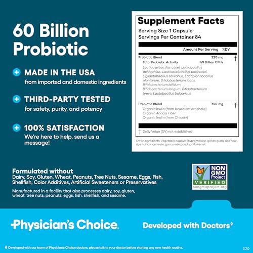 Probiotics 60 Billion CFU (84 Count)