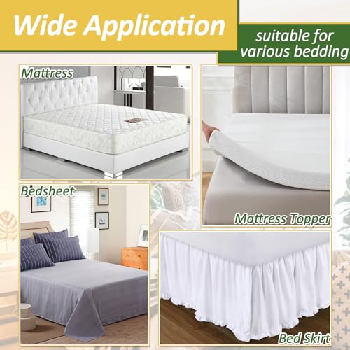 11cm(4.3") X 6M(19.7FT) Non Slip Couch Cushion Grips Holders Mattress Pads Strips Keep Mattress Bed Sheet Sofa Couch Cushion from Sliding Self Adhesive Hook and Loop Tape for Mattress Furniture (2 Count)