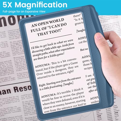 Rechargeable 5X Magnifying Glass for Reading