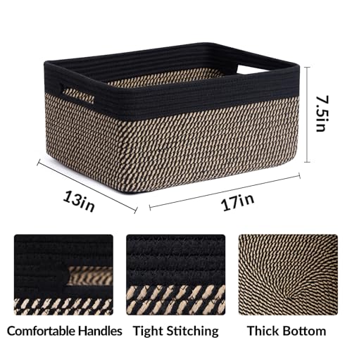 Large Storage Baskets for Shelves (2 Count)