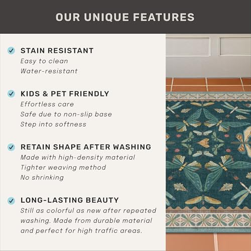 Teal 3x5 Entryway Rug (15 Sq Ft)