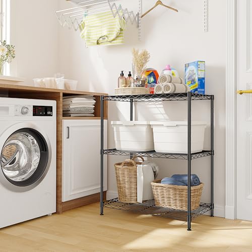 3 Tier 450LBS Adjustable Wire Shelving Unit for Kitchen