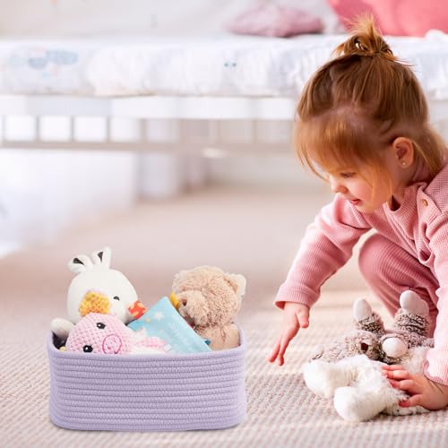 Small Woven Storage Baskets for Shelves (3 Count)