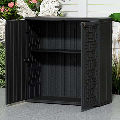 Outdoor Storage Cabinet Waterproof with Shelf