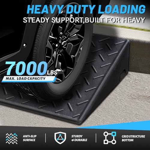 Rubber Curb Ramps for Driveway (2 Count)