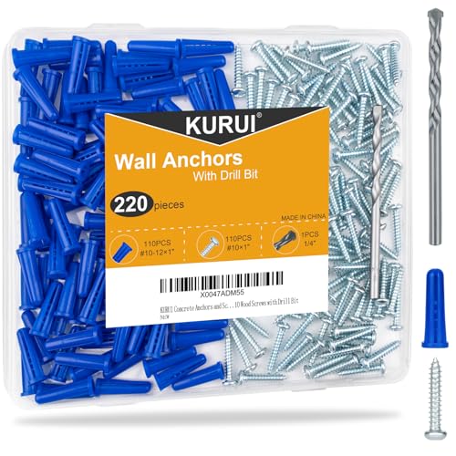 10 12 Wall Anchors and Screws Kit (220 Count)
