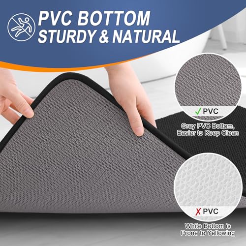 Memory Foam Bathroom Runner Rugs 59x20
