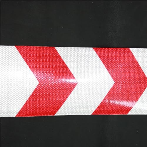 Red and White Reflective Tape Outdoor Waterproof 8 inch X 66 feet